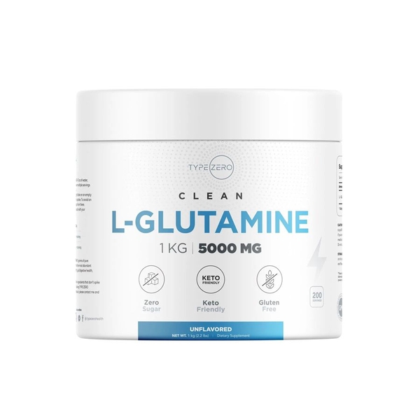 Type Zero Clean L-Glutamine, Unflavour - 1KG (200 Servings)