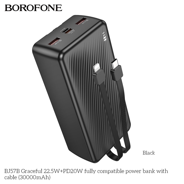 Pin dự phòng Borofone BJ57 10000mAh / BJ57A 20000mAh / BJ57B 30000mAh 2 ...
