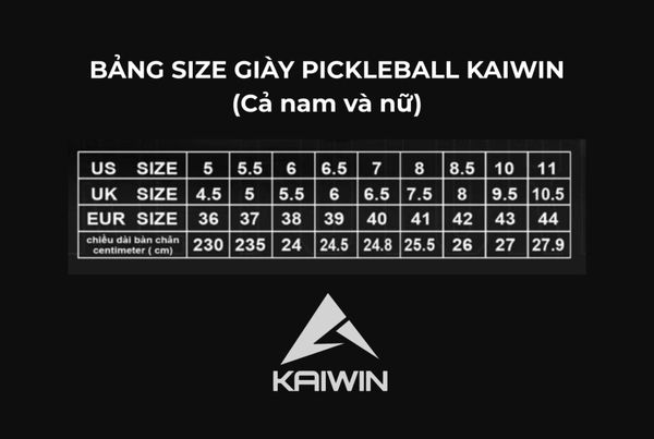 Hướng Dẫn Chọn Size Giày Pickleball Chuẩn Xác Từng Milimet
