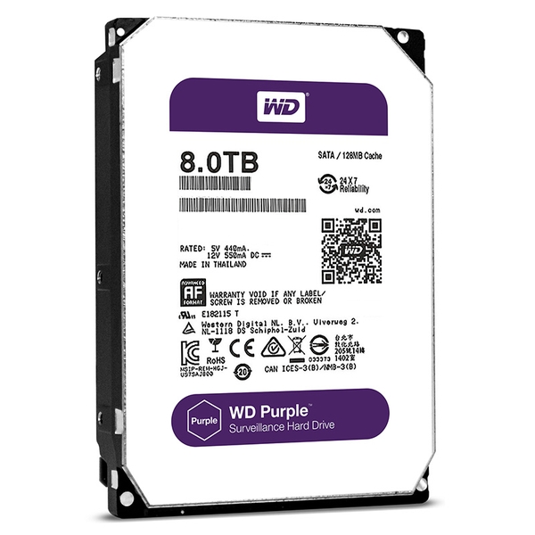 Ổ Cứng Western Digital Purple 8TB 128MB Cache WD80PURX