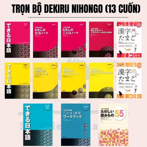 FREESHIP Dekiru Nihongo Trọn bộ 13 quyển Trình độ Sơ cấp - Sơ trung cấp - Trung cấp