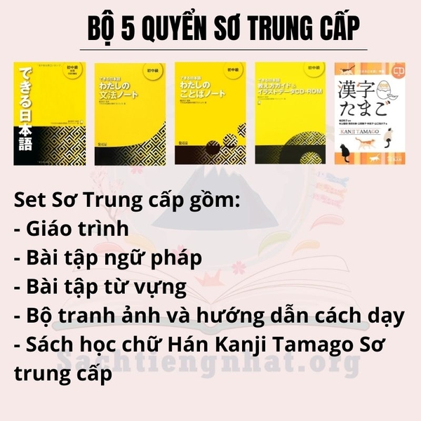 FREESHIP Dekiru Nihongo Trọn bộ 13 quyển Trình độ Sơ cấp - Sơ trung cấp - Trung cấp