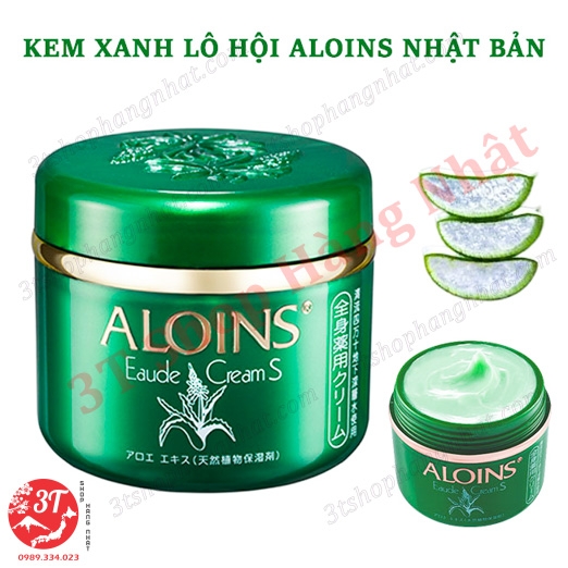 Kem xanh dưỡng da Lô hội Aloins Eaude Cream S 180g - Nhật Bản