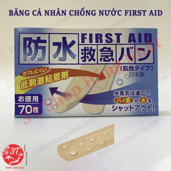 Băng cá nhân chống nước FIRST AID 70 miếng