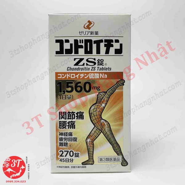 Hộp 270 viên Viên uống bổ xương khớp Chondroitin ZS Zeria