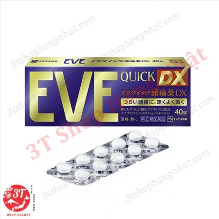 Viên uống Giảm Đau Hạ Sốt EVE QUICK DX - Nhật Bản