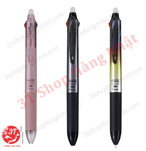 Bút bi xóa được Pilot Frixion 3 ngòi 3 màu - Nhật Bản