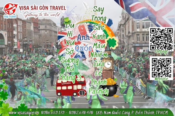 🍀DU HÍ ANH QUỐC THÁNG 3 NÀY - SAY TRONG SẮC XANH MÀU NHIỆM CỦA LỄ THÁNH PATRICK