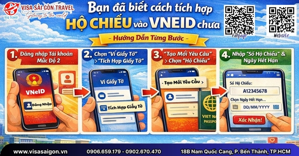 HƯỚNG DẪN TÍCH HỢP HỘ CHIẾU VÀO VNEID MỚI NHẤT