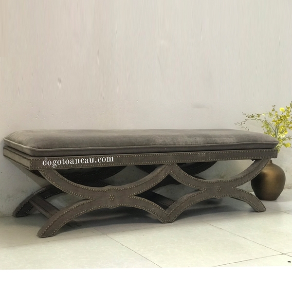 GHẾ BENCH BỌC NÚT ĐỒNG CAO CẤP