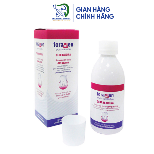 Nước súc miệng chống viêm nướu Clorhexidina 0,12%, Vitamin B5 0,5%
