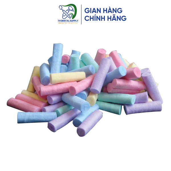 Bông Cotton Roll Color 100% Cotton. 400pc Size 1/Size 2. Made in Belgium