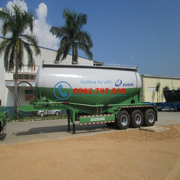 Cấu tạo của Romooc chở xi măng rời Doosung
