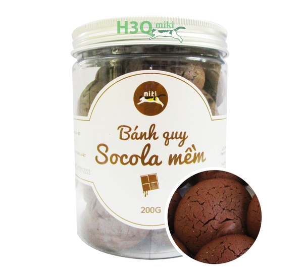 Bánh quy socola mềm H3Q Miki gói 100g | lọ 200g từ bơ New Zealand & socola Bỉ