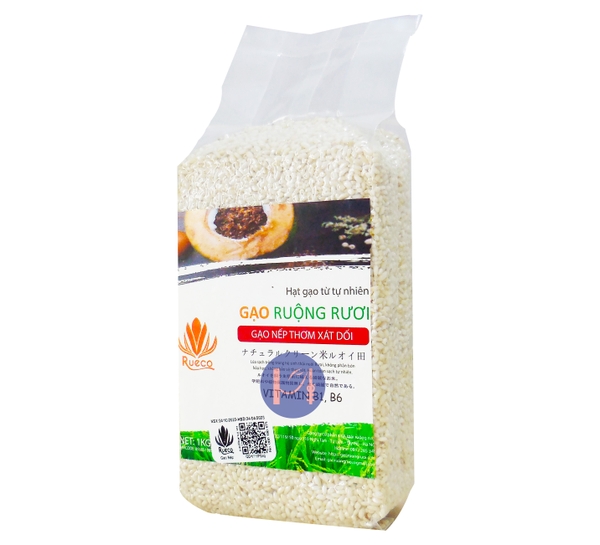 Gạo nếp thơm xát dối ruộng rươi Rueco gói 1kg