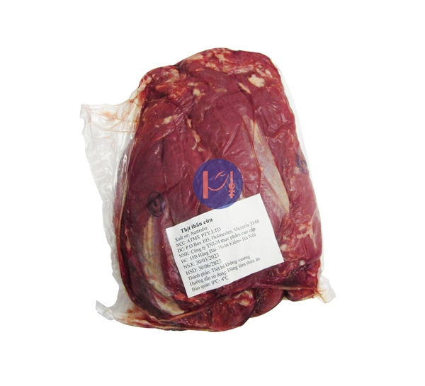 Thăn chuột (Tenderloin) cừu Úc đông lạnh túi 1kg - 1,2kg