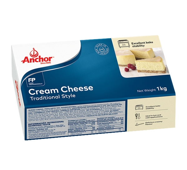 Cream Cheese (Phô Mai Kem) Anchor New Zealand hộp 1kg