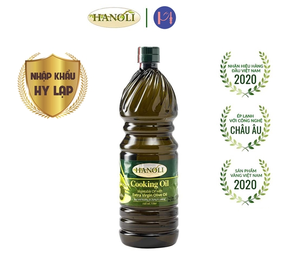 Dầu ăn ô liu thực vật Hanoli Hy Lạp chai 1L
