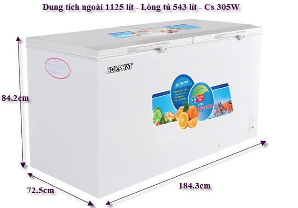 Tủ đông dàn đồng 543 lít