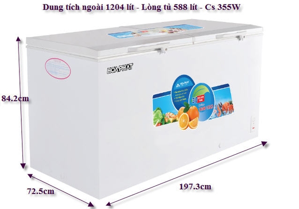 Tủ đông dàn đồng 588 lít