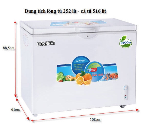 Tủ đông dàn đồng 252 lít
