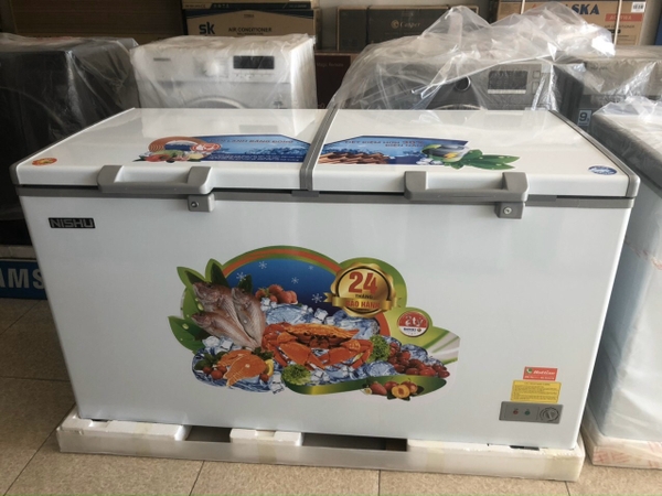 Tủ đông Nishu NTD-588S-New 500l DÀN ĐỒNG 1 ngăn đông 2 cánh