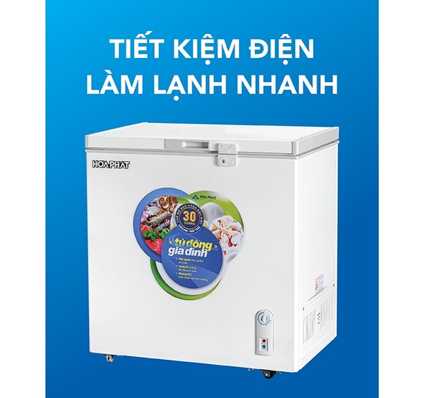 Tủ Đông Hòa Phát 200l TIẾT KIỆM ĐIỆN  1 chế độ