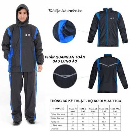Áo Mưa Bộ Thời Trang Cao Cấp Nam