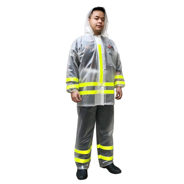 Áo Mưa Bộ Trong Màu Phản Quang