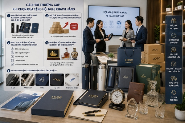 Tổng hợp những câu hỏi khi mua quà tặng cho khách hàng trong sự kiện, hội nghị