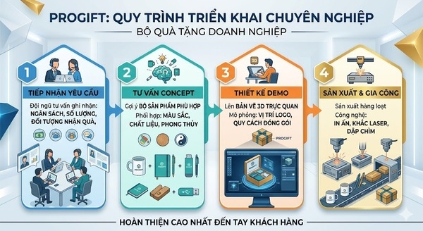 Quy trình triển khai chuyên nghiệp tại  PROGIFT