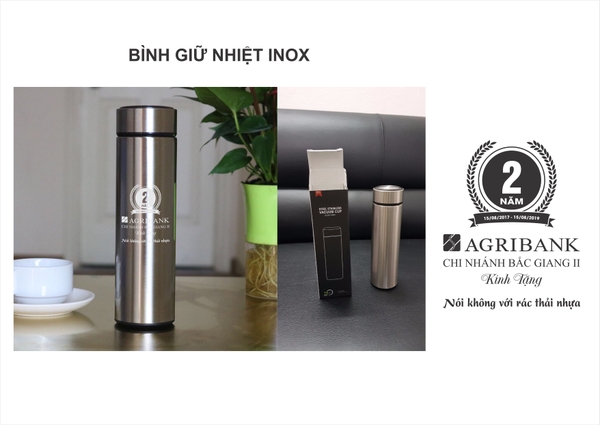 Bình giữ nhiệt Inox, quà tặng thân thiện môi trường