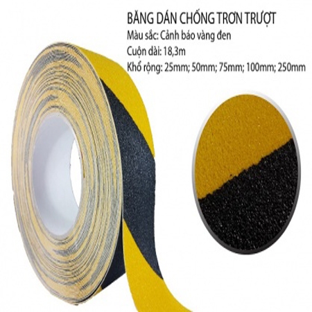 Băng dán chống trơn trượt vàng đen