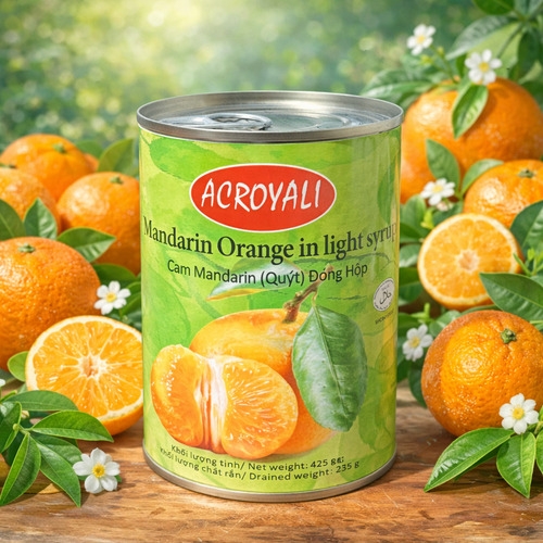 Cam Mandarin (Quýt) Đóng Hộp Acroyali - Alonguyenlieu