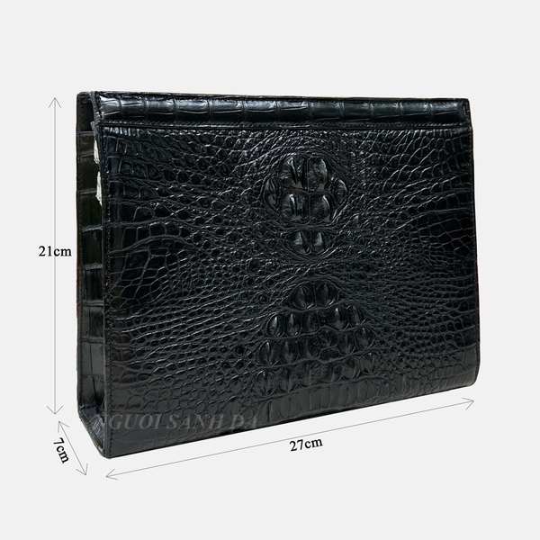 Clutch cầm tay nam da cá sấu size 27