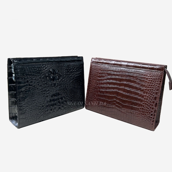 clutch cầm tay nam da cá sấu thật Người Sành Da
