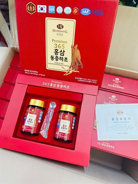 Cao Hồng Sâm Đông Trùng Hạ Thảo 365- Hộp 2 lọ x 250g