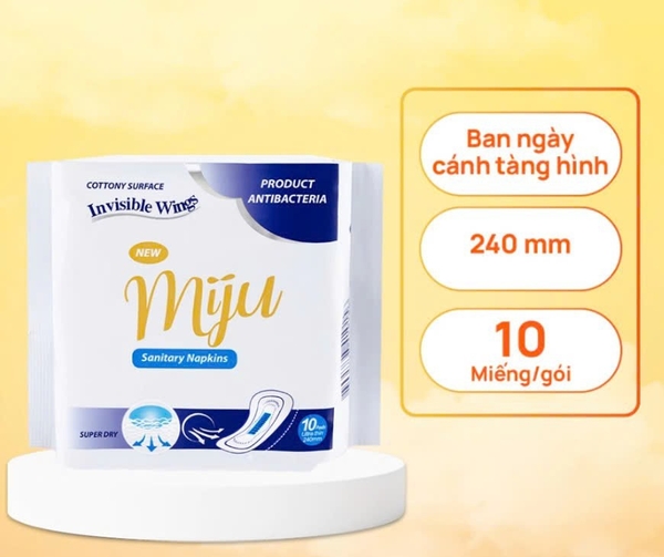 Băng Vệ Sinh Miju Ban Ngày Không Cánh 240mm- 10 miếng