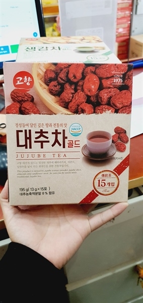Trà Táo Đỏ Jujube Tea 100% Organic Hàn Quốc- Hộp 15 gói