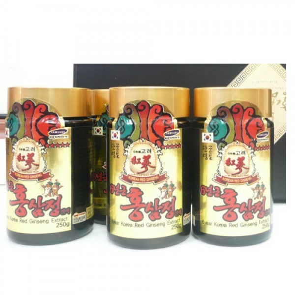 Cao Hồng Sâm Mật Ong Hàn Quốc Hộp Gỗ 250g x 4 lọ