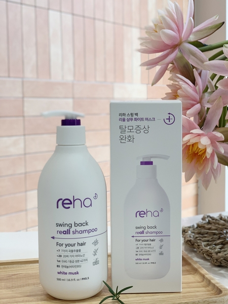 Dầu Gội Trị Rụng Tóc REHA Hương White Musk 500ml (xạ hương trắng)