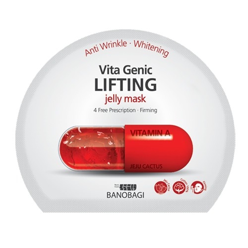 Mặt Nạ Giấy Banobagi Vita Genic Lifting Jelly Mask (Vitamin A) – màu đỏ (queen cosmetics) (hộp)
