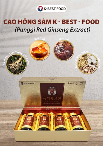 Cao Hồng Sâm Cô Đặc K-Best Food Hàn Quốc (Hộp 2 lọ/4 lọ)