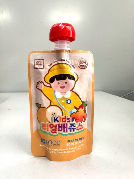 Nước Ép Lê Hồng Sâm Real Pear Juice (Hộp 10 gói*90ml)