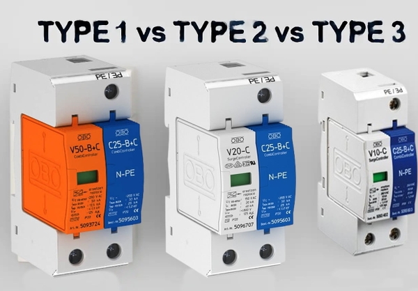 So sánh các loại thiết bị chống sét SPD: Type 1, Type 2, Type 3