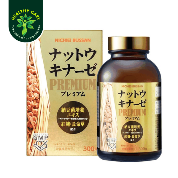 Viên Uống Hỗ Trợ Điều Trị Tai Biến Nichiei Bussan Nattokinase Premium 10.000FU Nhật Bản 330 Viên
