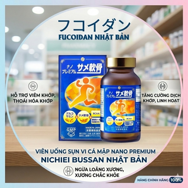 Viên Uống Sụn Vi Cá Mập Nano Premium Nichiei Bussan Nhật Bản 150 Viên