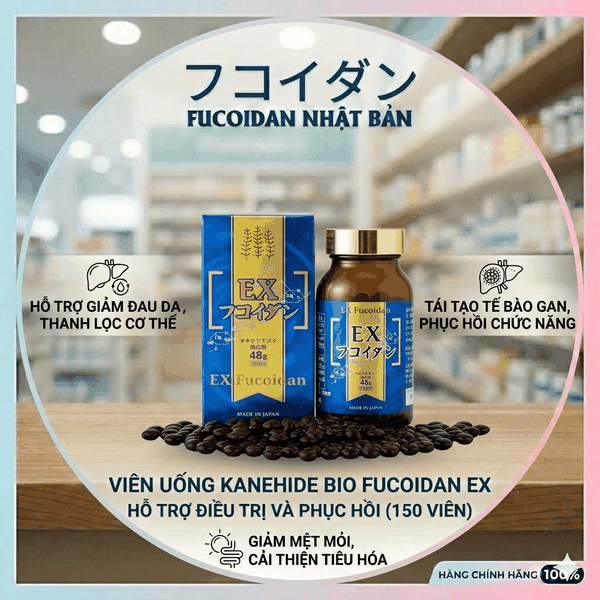 Viên Uống Hỗ Trợ Điều Trị Ung Thư Kanehide Bio Fucoidan EX Nhật Bản 150 Viên