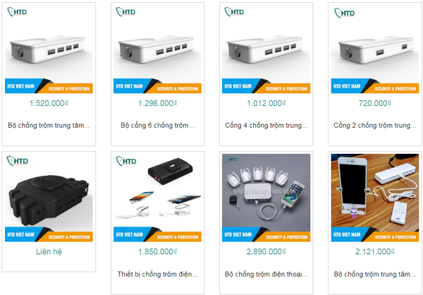 Các sản phẩm thiết bị chống trộm trung tâm