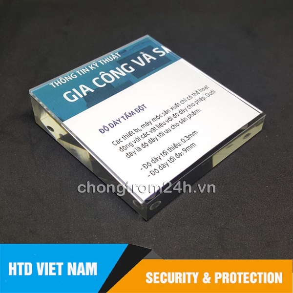 Đế mica thể hiện giá dạng nằm